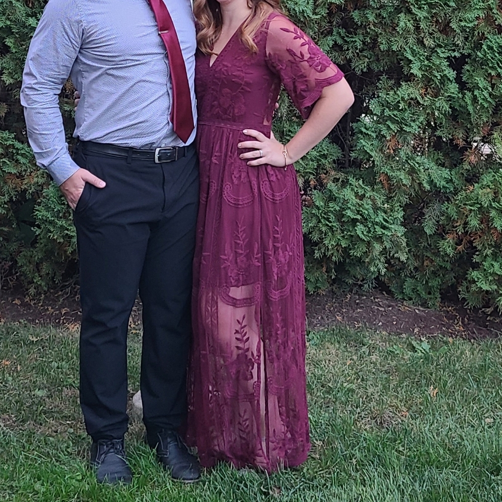 Altar’d state boho lace maxi dress